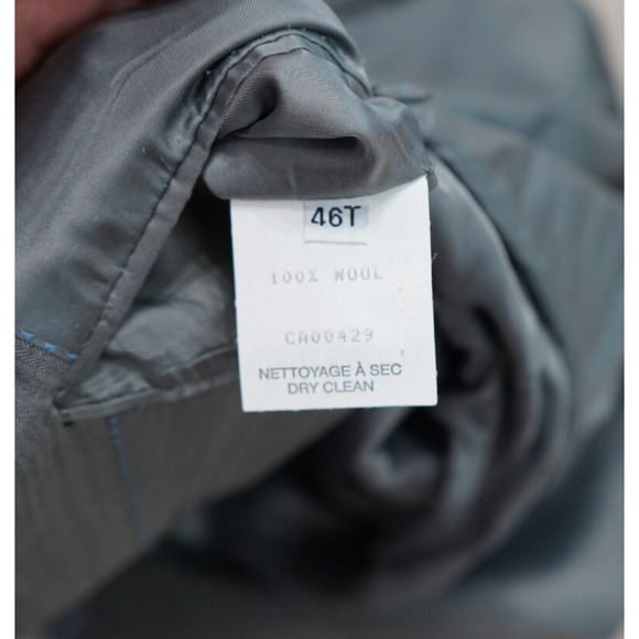 Peter Millar Sport Coat Mens 46T Gray Wool Union Made 2 Button Suit Jacket - Picture 7 of 8